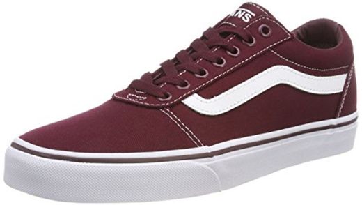 Vans Ward Canvas, Zapatillas para Hombre Rojo