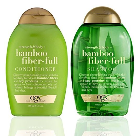 Ogx ~ Bamboo Fiber-Full Shampoo and Conditioner Set