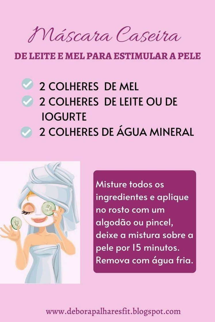 Moda  Máscara caseira de leite e mel para estimular a pele