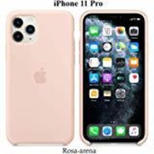 Funda Silicona para iPhone 11 Pro MAX Silicone Case, Logo Manzana, Textura