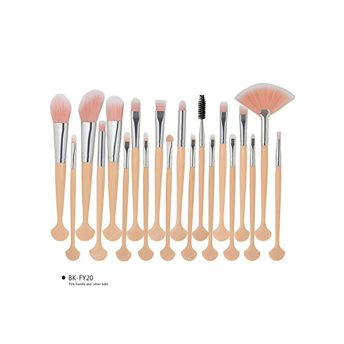 Product VFJLR 20Pcs Set de pinceles de maquillaje de belleza Powder Foundation Sombra de ojos Corrector de contorno Cosmética Shell Maquillaje Herramientas de pincel Kit Maquiagem FY