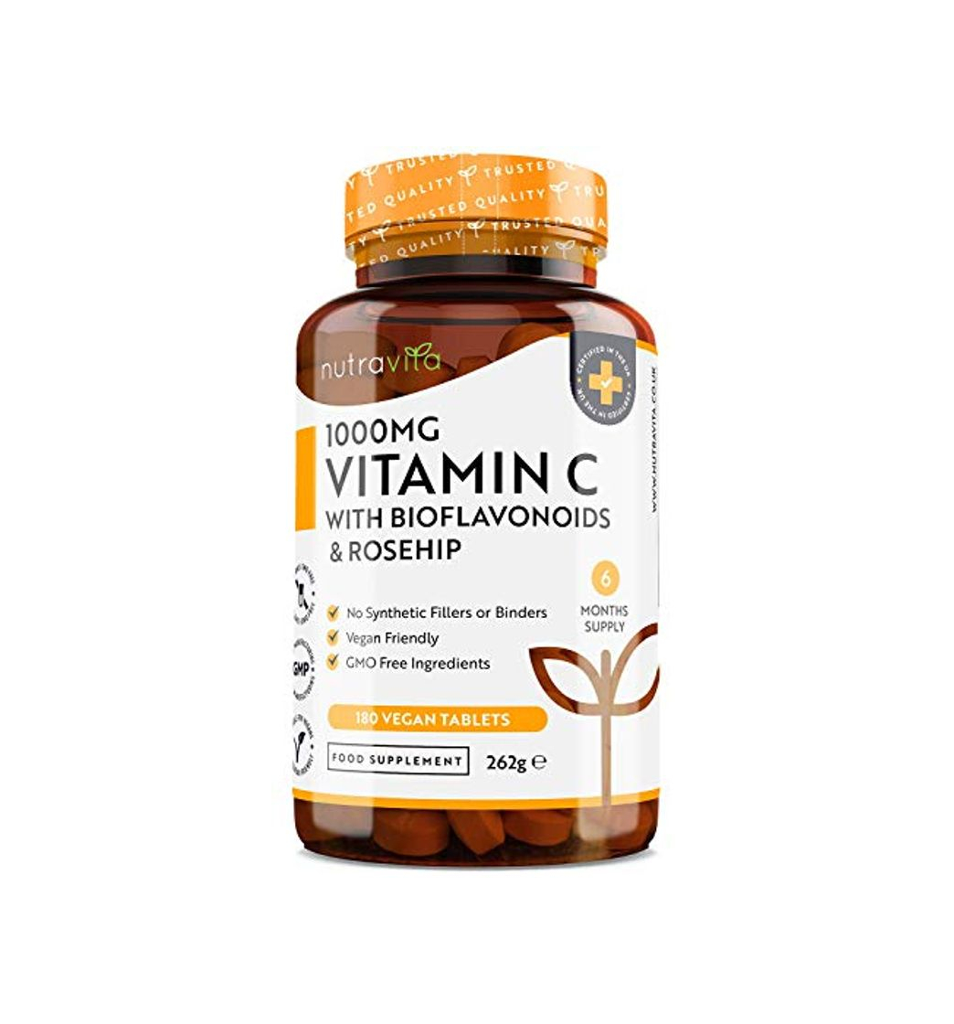 Social Vitamina C de 1000 mg con Bioflavonoides y Rosa Mosqueta