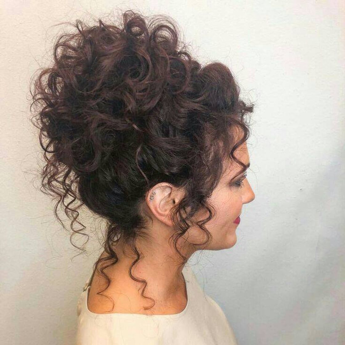 Moda Penteado com cachos