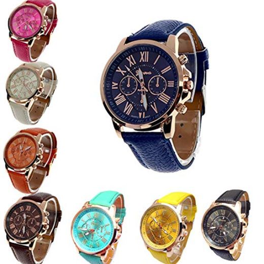 Unisex Faux Leather Quartz Wrist Watch Wrist Watch Womens Watch Relojes de Pulsera