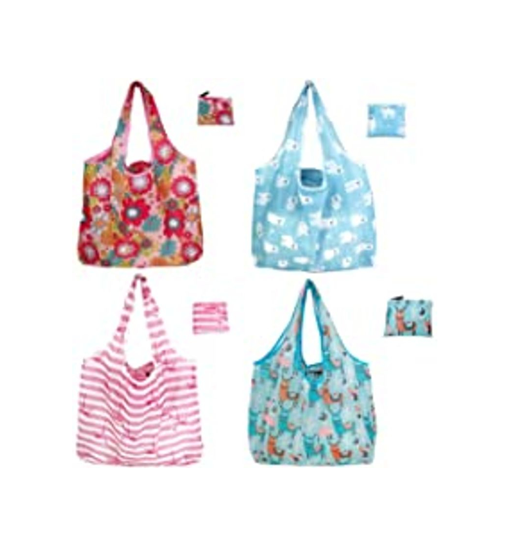 Social NymphFable Bolsa Compra Reutilizables Ecológicas Hoja Arbol Verde Bolsas para Comestibles Plegables Grande
