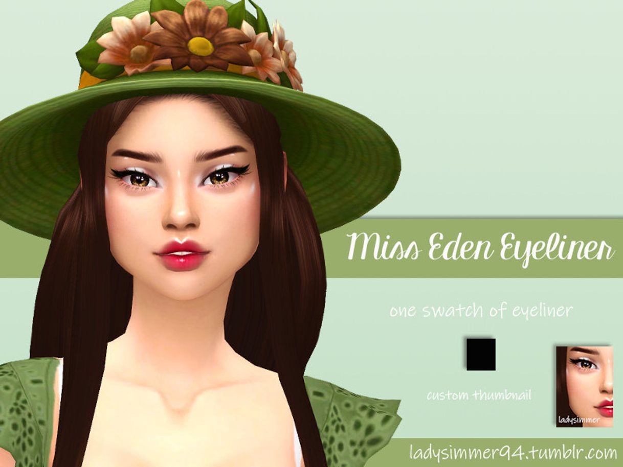 Fashion LadySimmer94's Miss Eden Eyeliner - The Sims Resource