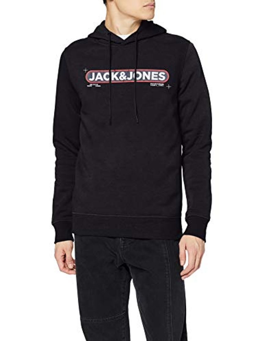 Product Jack & Jones JCOBOOSTER Sweat Hood Oct 19 Sudadera con Capucha, Negro