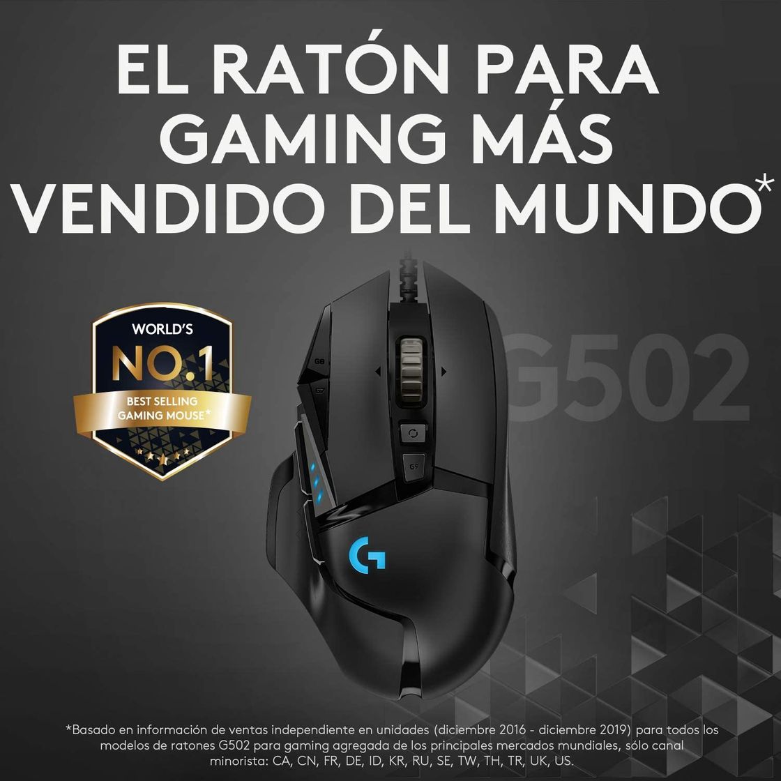 Electronic Logitech G502 HERO Ratón Gaming con Cable Alto Rendimiento