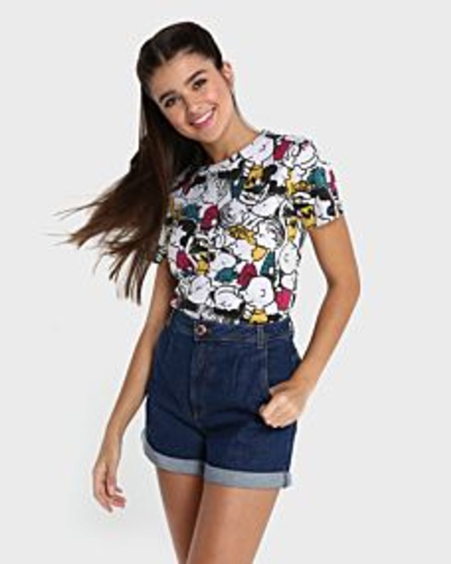 Social Blusa Malha Snoopy - Multicor - Riachuelo