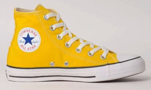 Converse all star cano alto amarelo