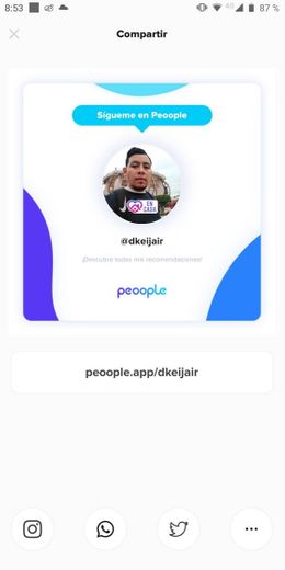 Compartir perfil PEOOPLE