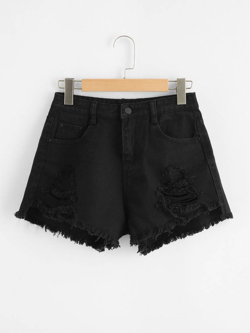 Social Short vaquero deshilachado