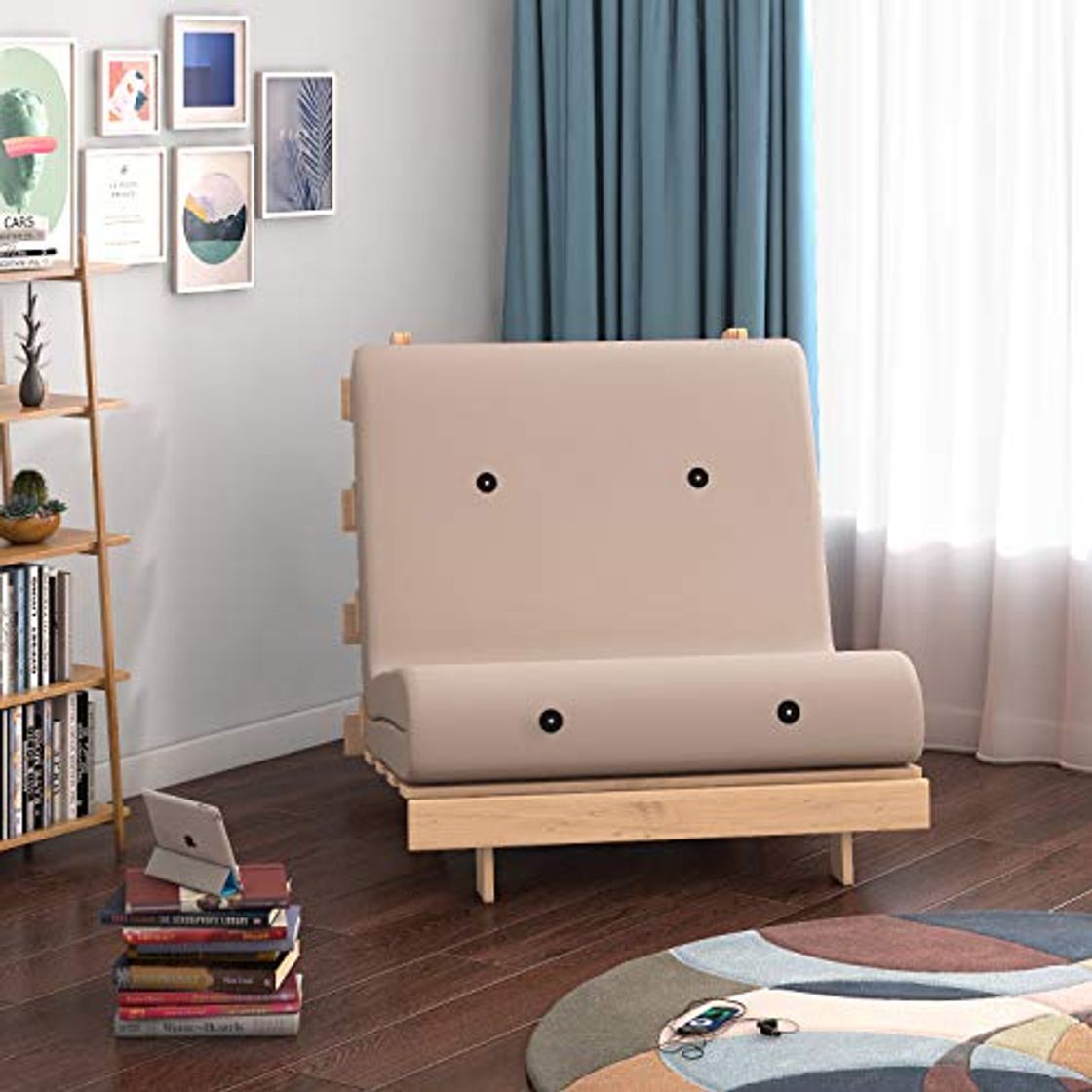 Social Panana - Sofá Palets Individual con Estructura Madera Cojín Asiento y Respaldo
