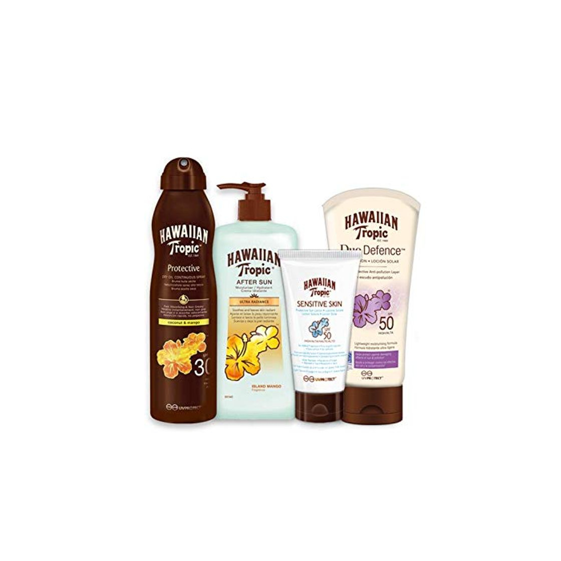 Producto Hawaiian Tropic PACK Piel Clara - Kit con Aceite Bronceador Bruma SPF