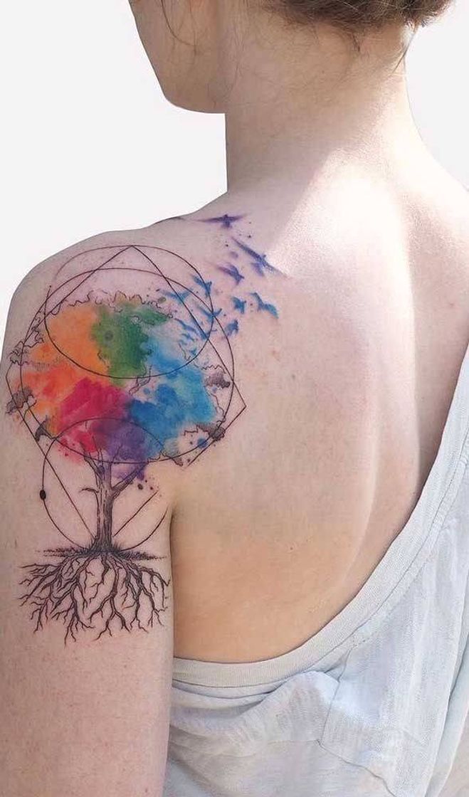 Moda Tattoos Aquarela Femininas para te inspirar 