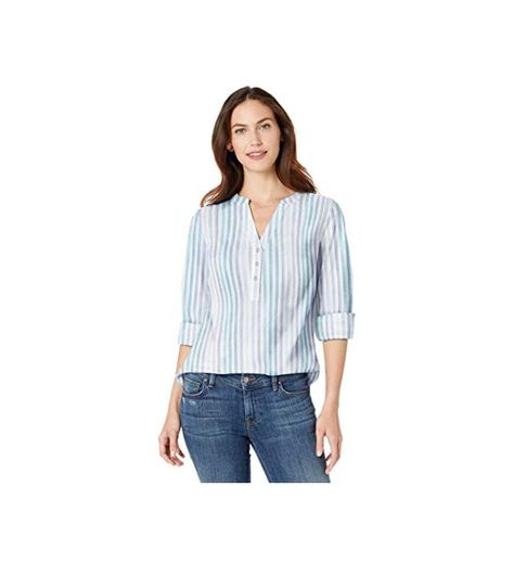 Amazon Essentials - Camisa de manga larga de algodón para mujer,