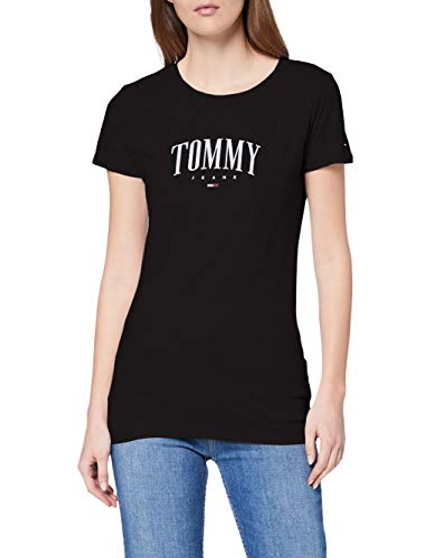 Product Tommy Jeans Tjw Tommy Script tee Camiseta de Manga Corta, Negro