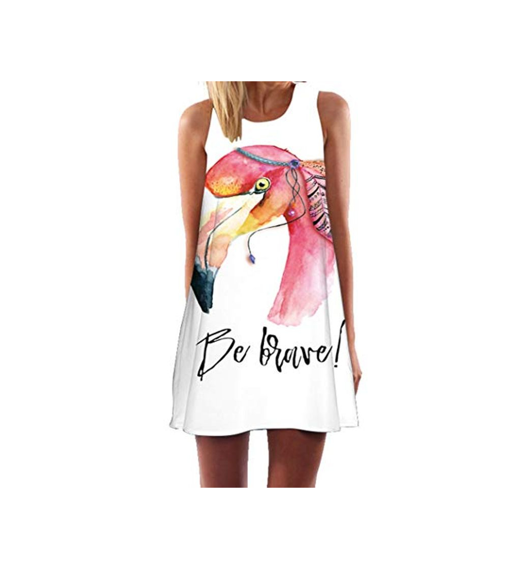 Social Ocean Plus Mujer Verano Flamenco Camisola Vestido De Playa Top Sin Mangas