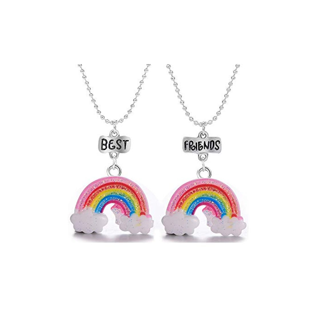 Producto Collar Colgante Mejores Amigas 2 Arcoiris para Ninas