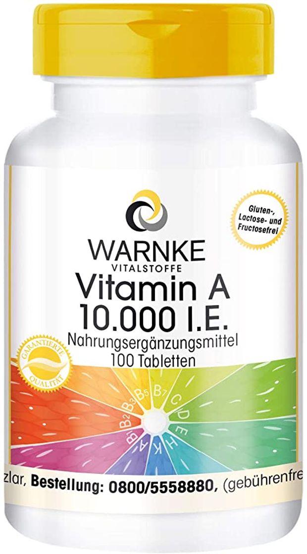 Fashion Vitamina A 10.000 U.I. – Retinol en cápsulas – Vegano – 100 