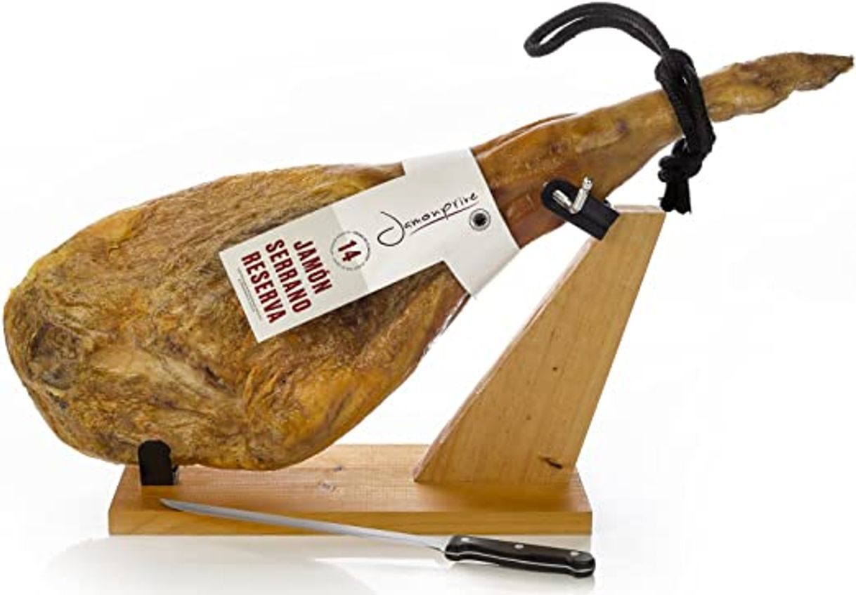 Moda Jamón Serrano Español Reserva + Jamonero + Cuchillo 6.2 - 6.