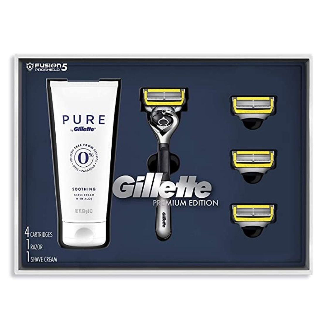 Fashion Juego de regalo de afeitado Gillette Fusion Proshield 