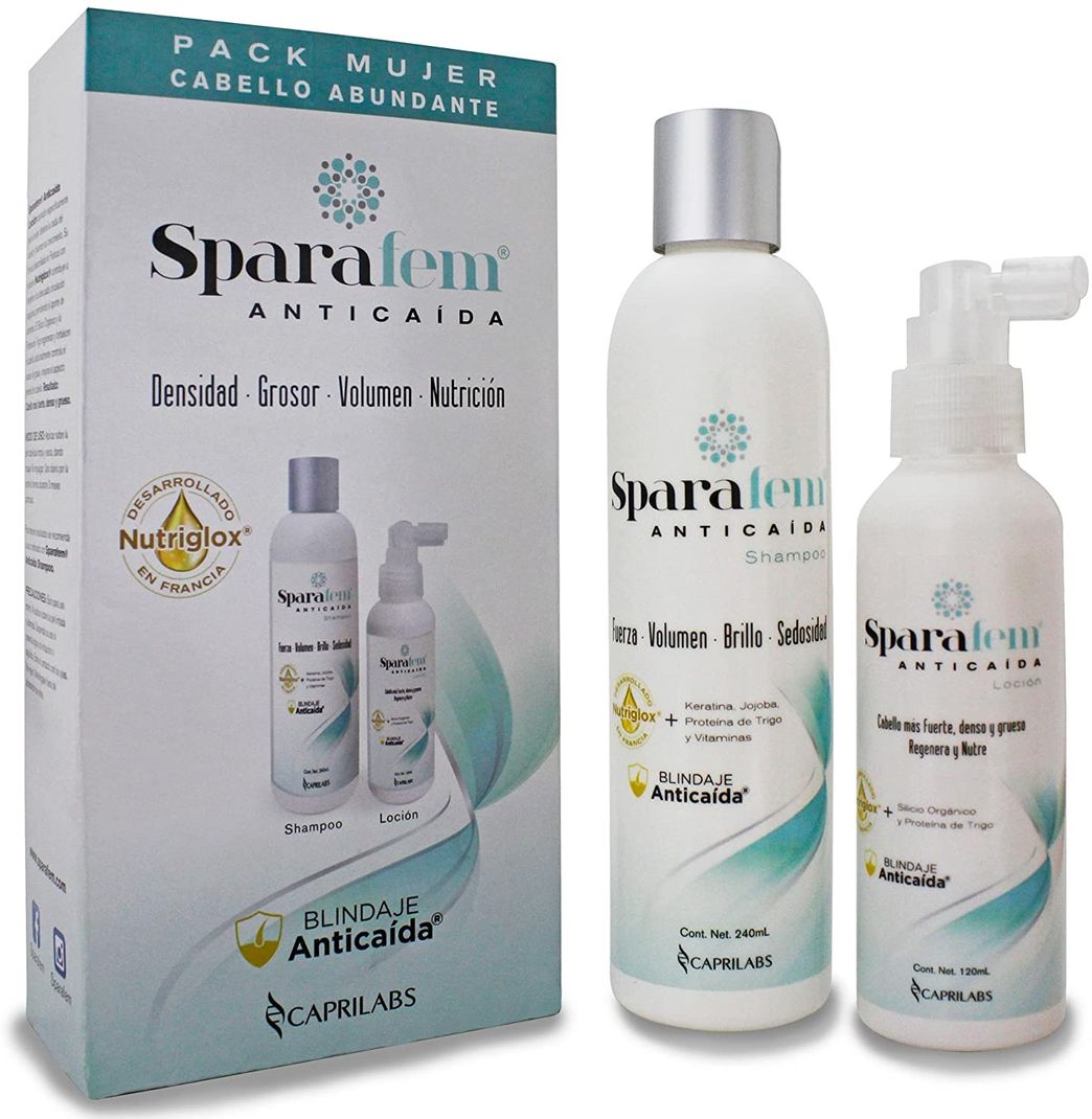 Fashion Sparafem® Pack Anticaída y Cabello Abundante Loción y Shampo