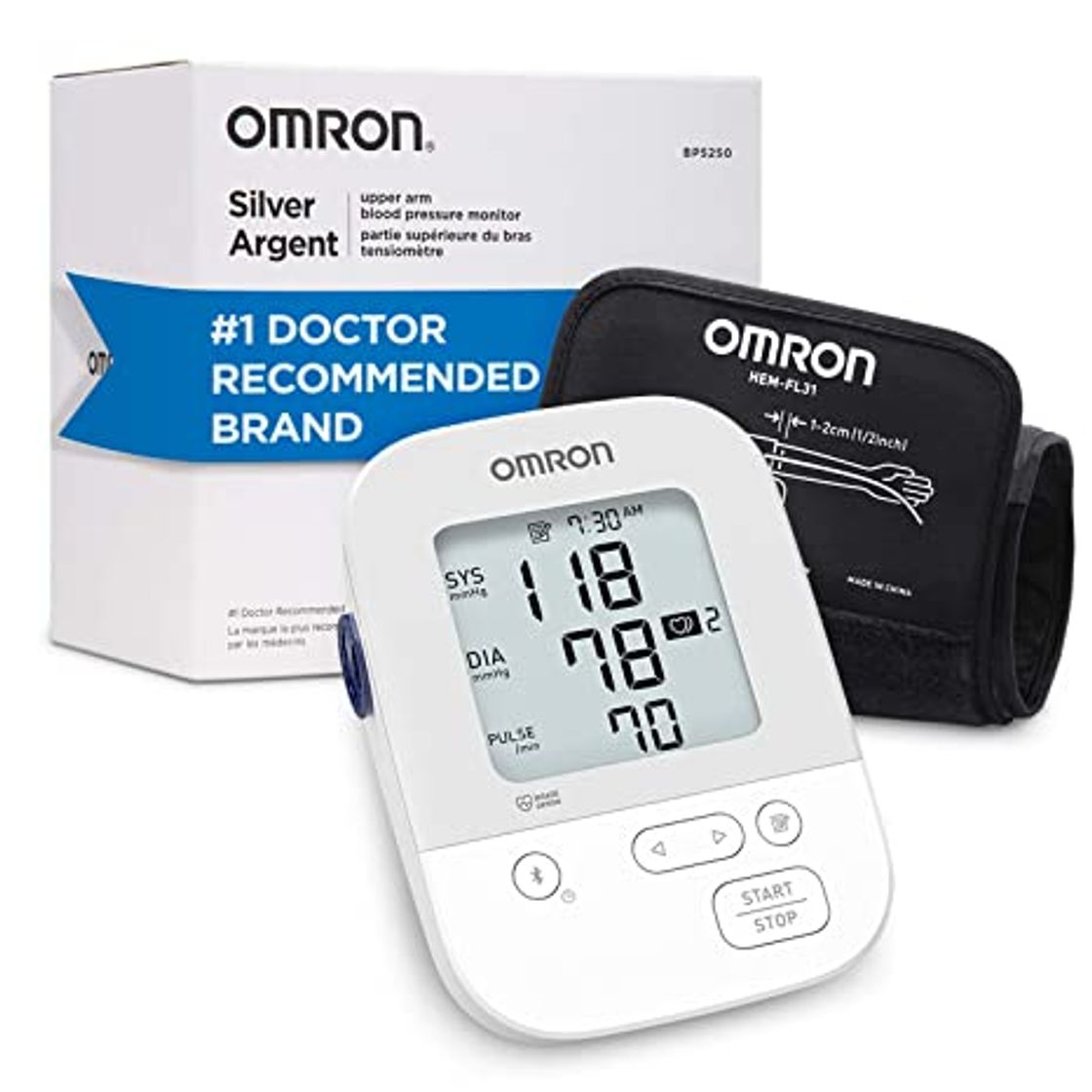 Fashion Omron Healthcare Silver Wireless Upper Arm Blood Pressure Mo