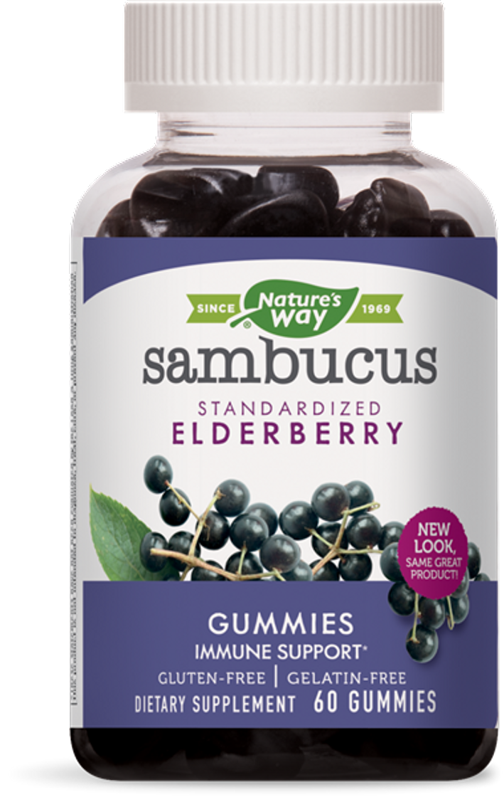 Moda Nature's Way Sambucus Elderberry Gummies, suplementos herbal