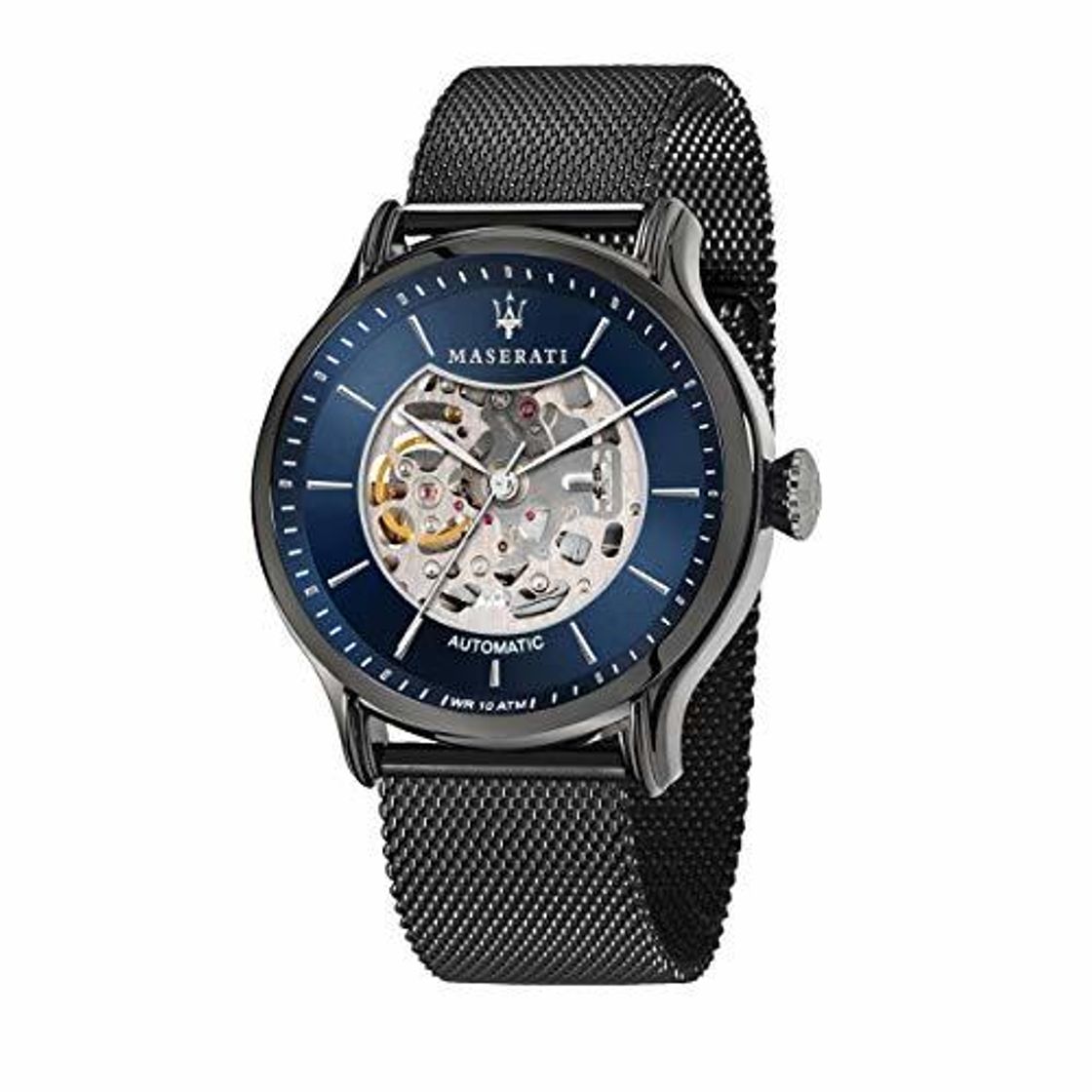 Fashion MASERATI Reloj Analógico para Hombre de Automático con Correa en Acero Inoxidable