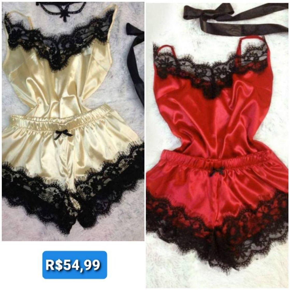 Fashion Conjunto de pijama com short Sexy Temptation