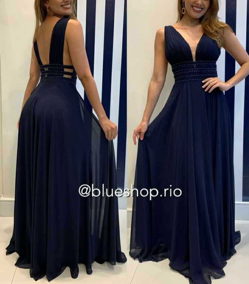 Moda Vestido azul marinho