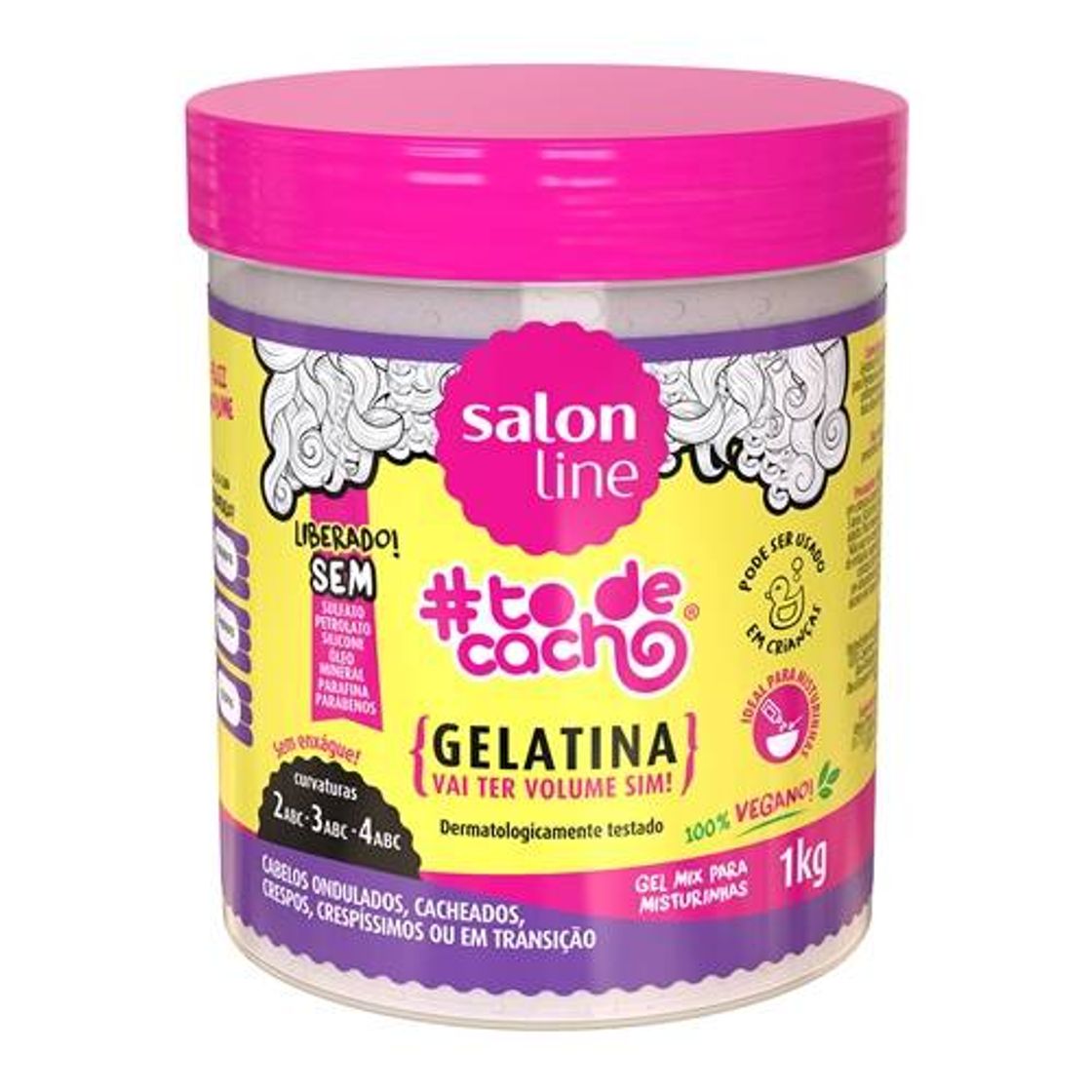 Moda Gelatina #todecacho Vai ter Volume Sim 1 kg - Salon Line