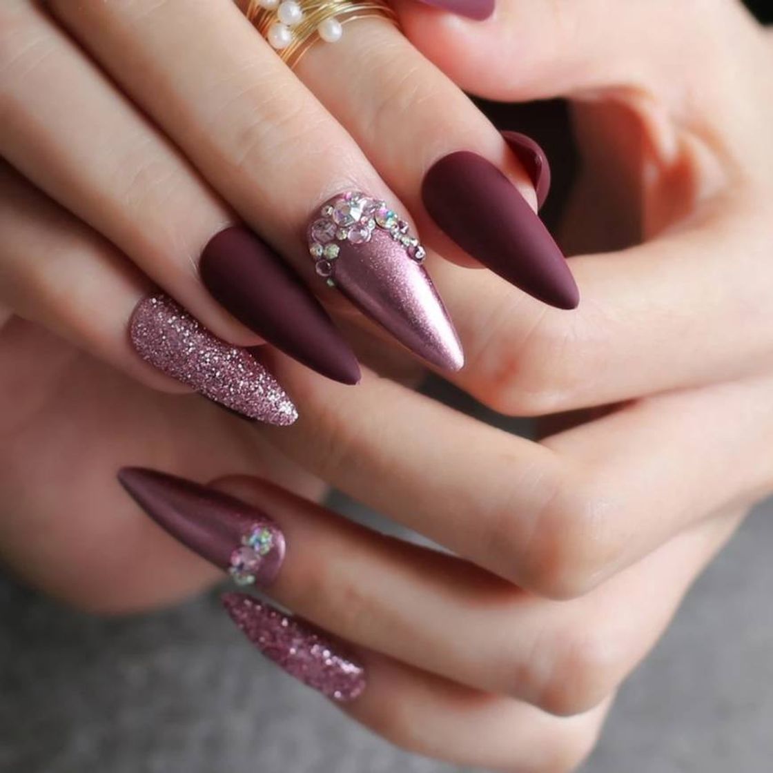 Moda Unhas Postiças Stiletto 