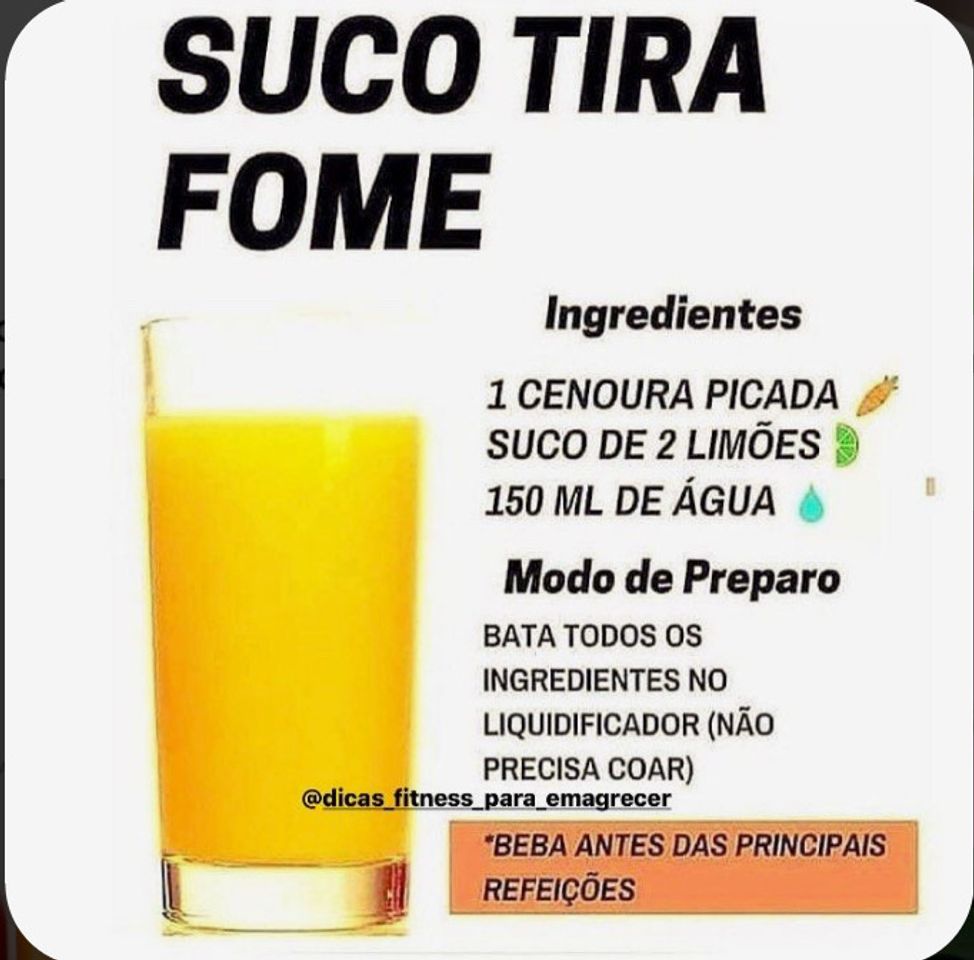 Fashion Suco que tira a sua fome.