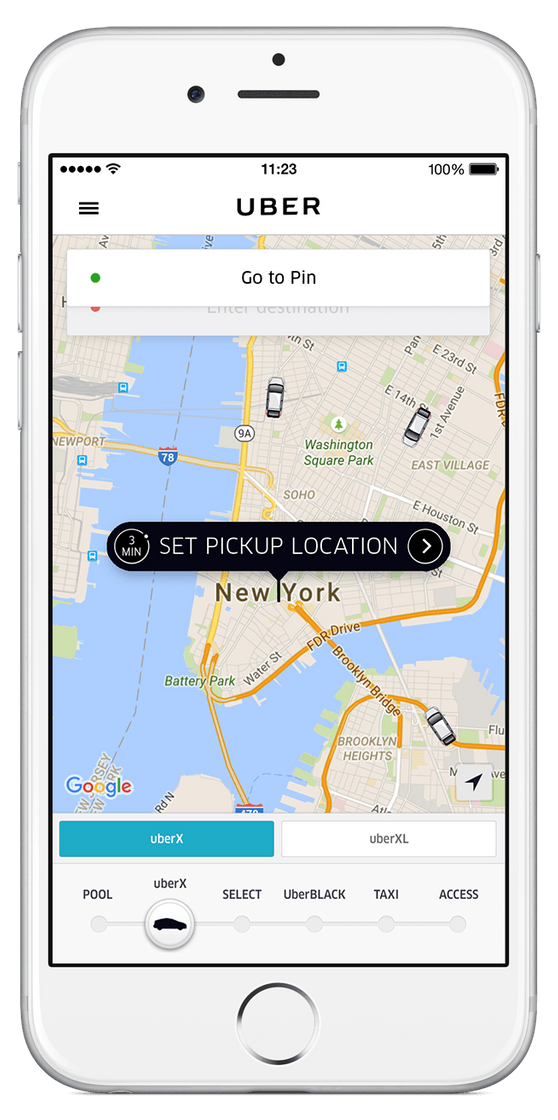 App Uber - Request a ride