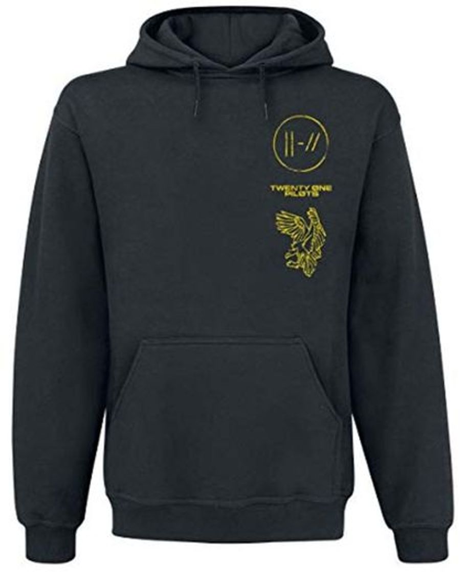 Social Twenty One Pilots Flyer Hombre Sudadera con Capucha Teñido de Negro S