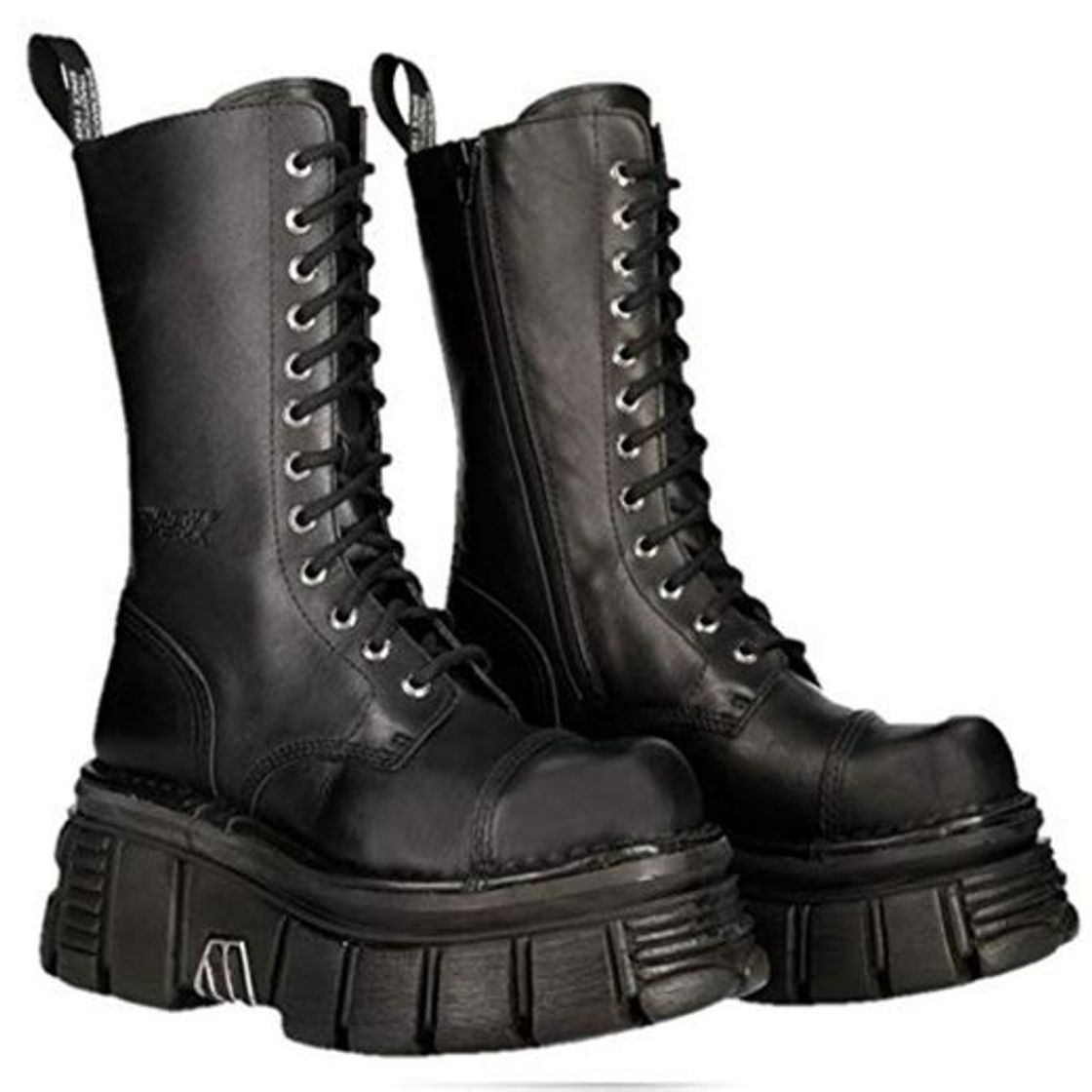Social Botas Piel Militar Unisex NEW ROCK Original Plataforma M.MILI211-C8