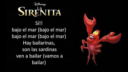 La Sirenita - Bajo El Mar (Latino) (Letra) - YouTube