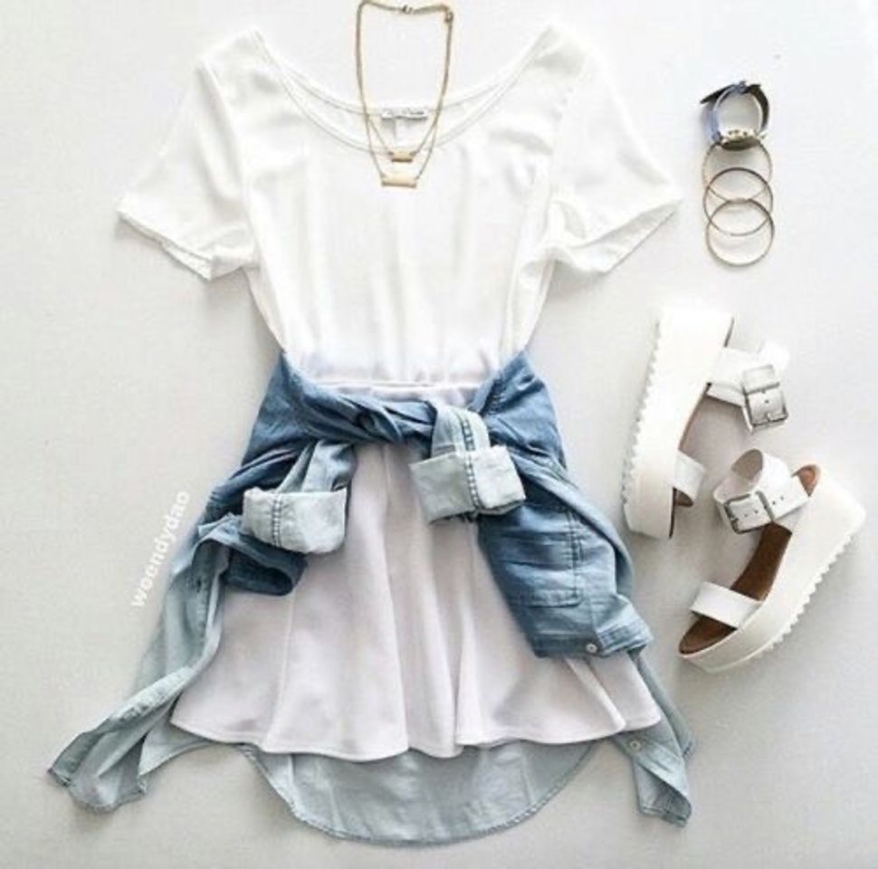 Moda Conjunto vestido branco 🌸❤️