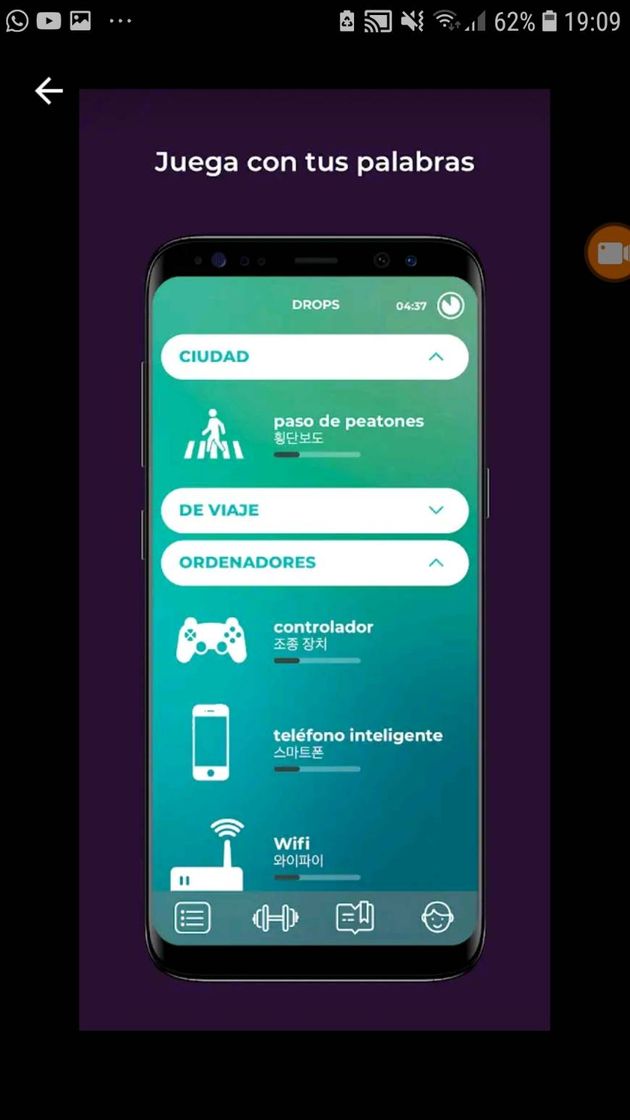 App Drops: Aprenda o idioma coreano e alfabeto Hangul