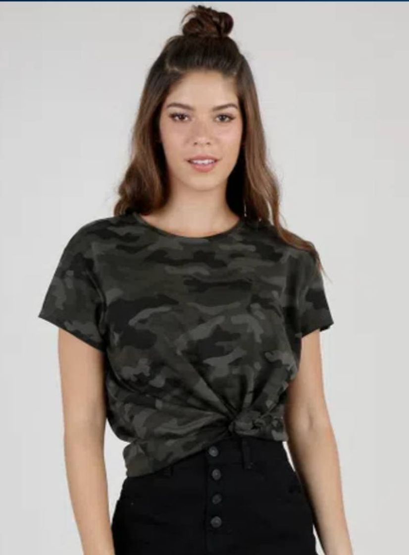 Moda Blusa estampada camuflada  