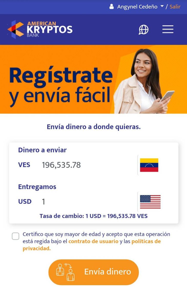 App Convierte tu moneda local a Dólares Estadounidenses $