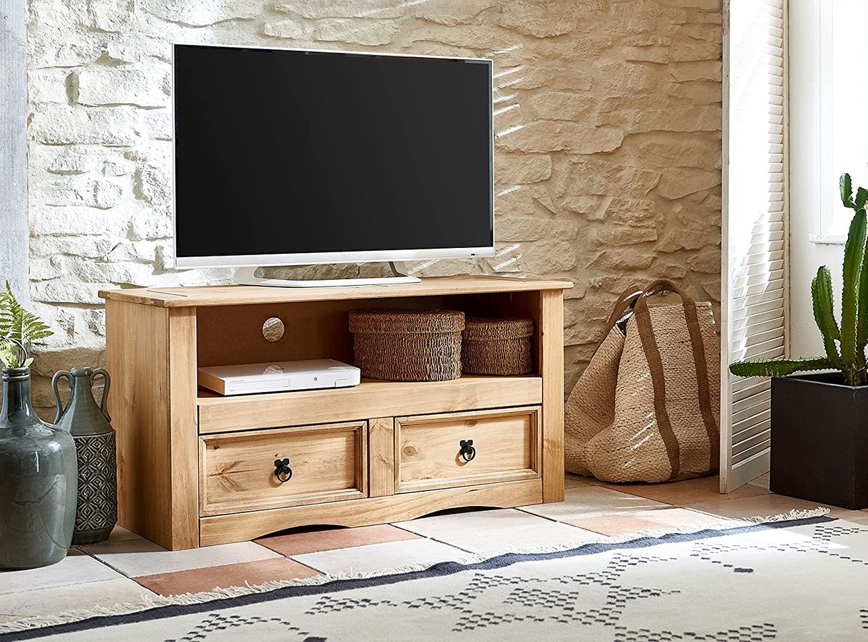Social vidaXL Mueble para TV Corona Range Pino Mexicano 120x40x52 cm Mesita Televisor