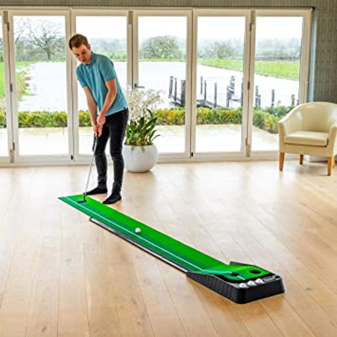 Product Signstek Carrete Interior al Aire Libre Golf poniendo Retorno automático Trainer Alfombrilla