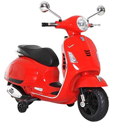 HOMCOM Moto Eléctrica Infantil Coche Triciclo para Niños 3-6 Años Carga 30kg