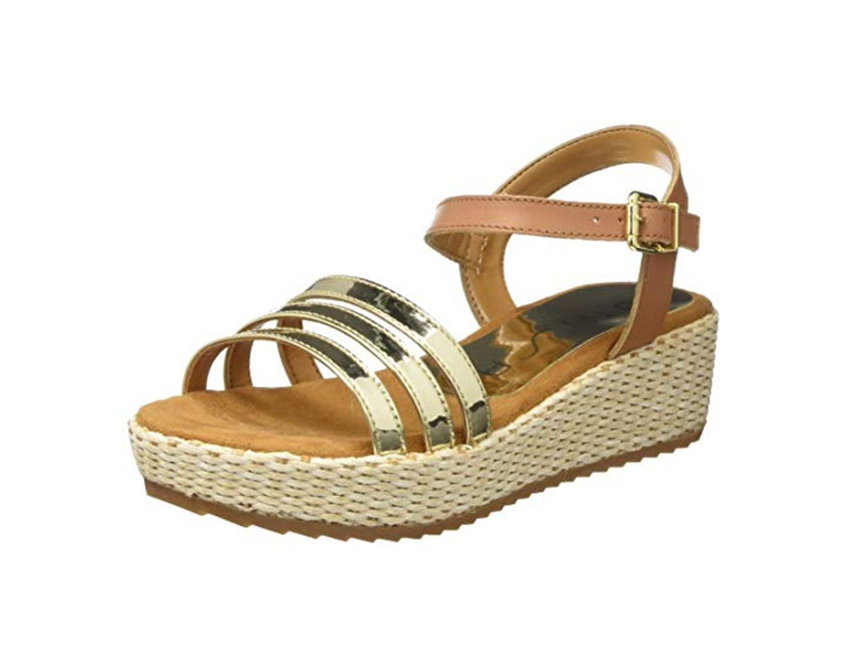 Products Unisa Talent_r_SP_nf, Sandalias con Plataforma para Niñas, Dorado