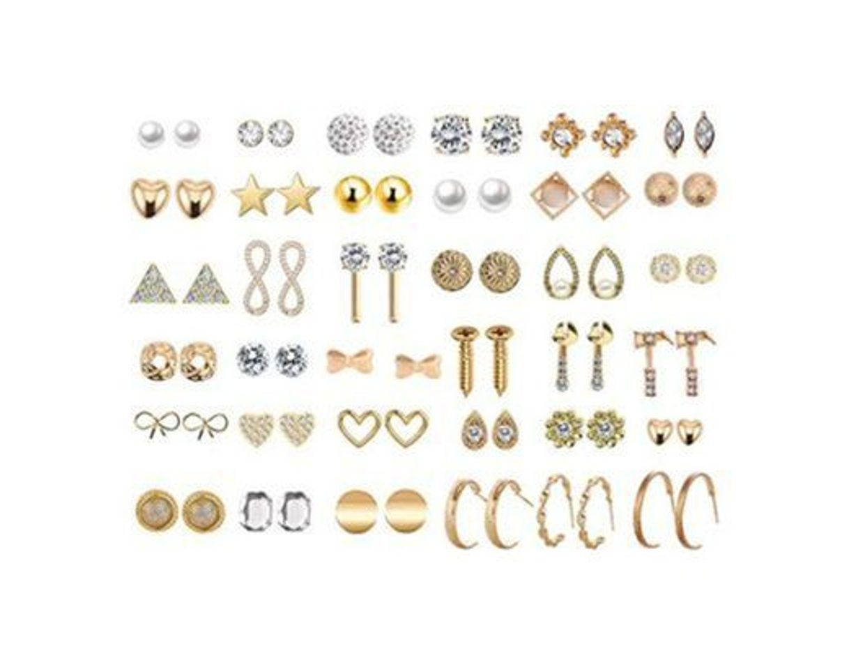 Social GUUTUUG 36 Pares de aretes de joyería Surtidos Surtidos con Tarjeta para