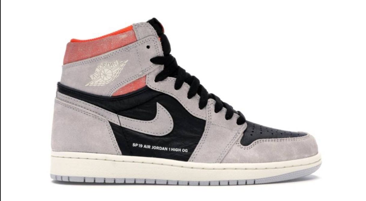 Social Jordan 1 Retro High Neutral Grey Hyper Crimson

