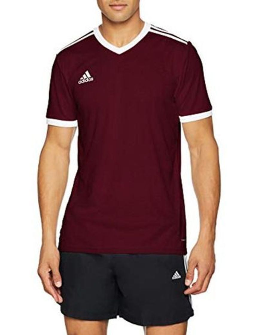 Social adidas Tabela 18 JSY Camiseta de Manga Corta, Hombre, Maroon